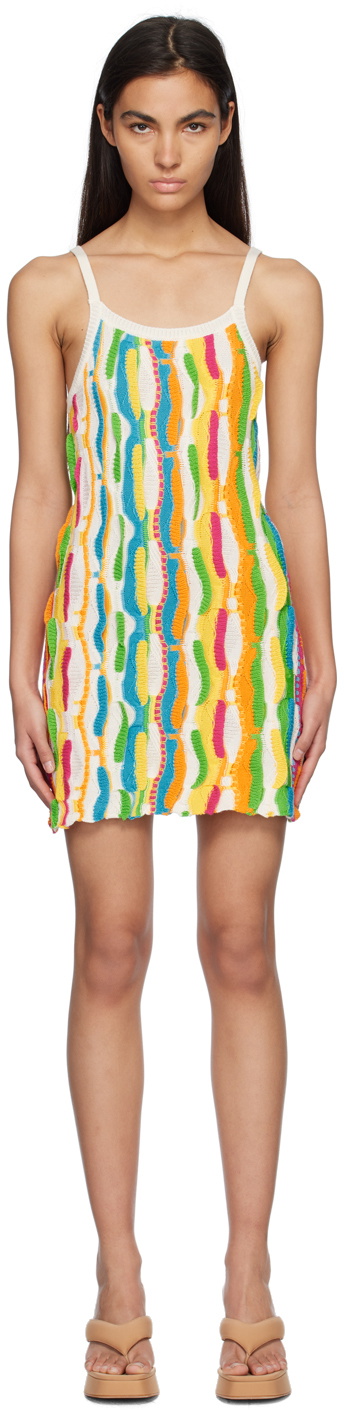 Robe D'été MSGM Multicolore Asymétrique - Taille I40 (équivalent EU 36), Coton, Neuve Sans étiquette