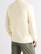 WILLIAM LOCKIE - Slim-Fit Merino Wool Polo Shirt - Neutrals