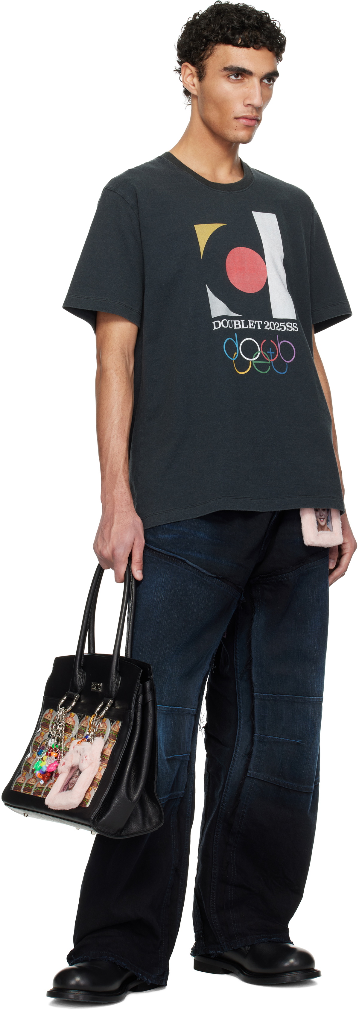 doublet Black 'DOUBLET2025SS' Logo T-shirt