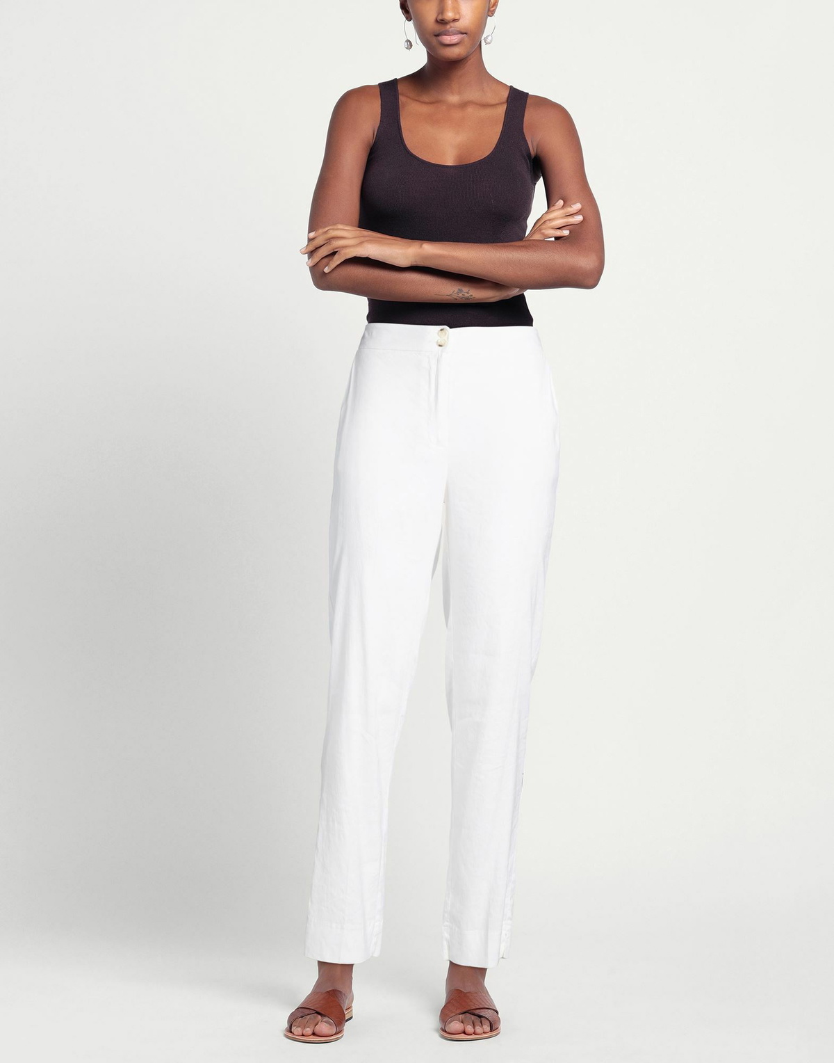 Alessia Santi Womens Pants in White