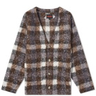 Pleasures Men's Graham Check Cardigan in Grey