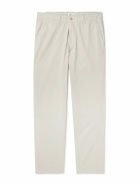 Hartford - Tyron Straight-Leg Cotton-Twill Trousers - Neutrals