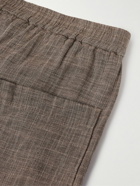 Barena - Bativoga Straight-Leg Mélange Woven Trousers - Brown