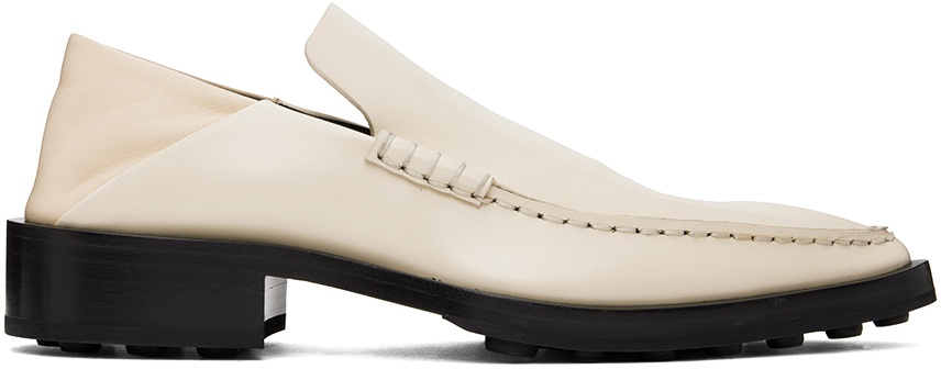 Photo: Jil Sander Off-White Pointed Toe Loafers