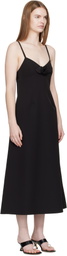 Sandy Liang Black Pilton Midi Dress