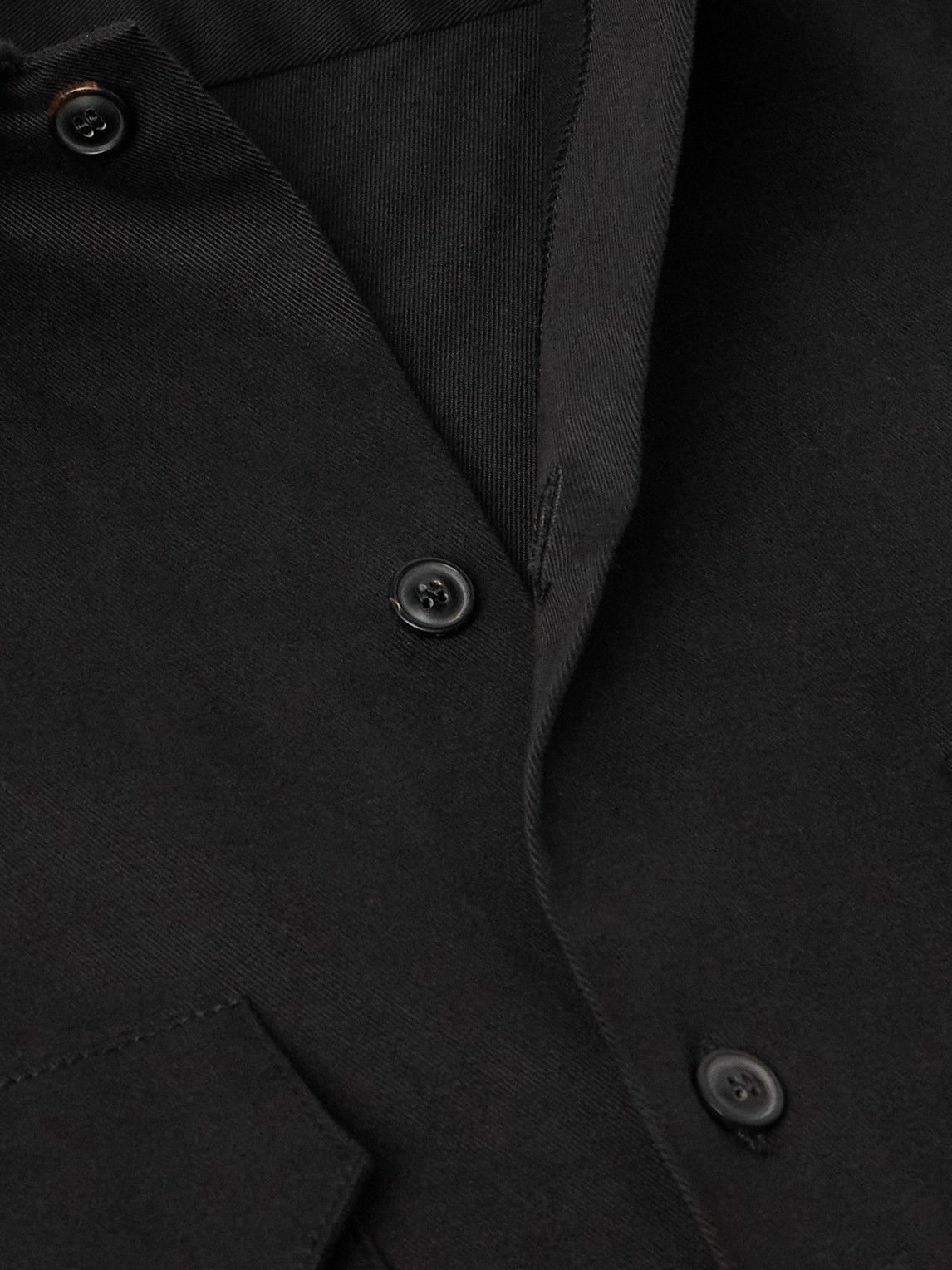 Ghiaia Cashmere - Cotton-Twill Shirt - Black