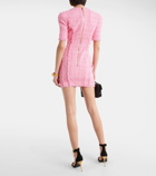 Balmain Cotton-blend tweed bustier dress