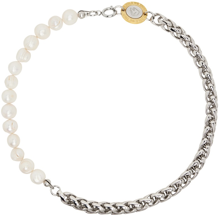 Photo: IN GOLD WE TRUST PARIS Silver & White Freshwater Pearl Necklace