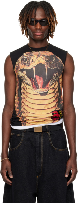 Photo: LU'U DAN Black 'Year of the Snake' Sleeveless T-shirt