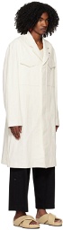 Jil Sander Off-White Flap Pocket Coat