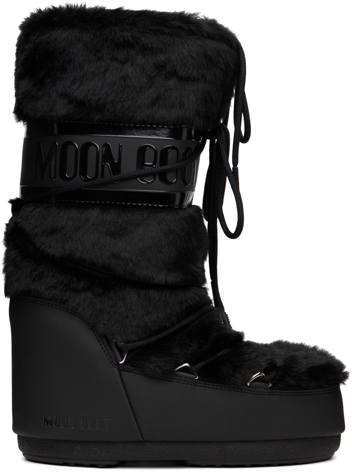 Moon Boot Black Icon Faux-Fur Boots Moon Boot