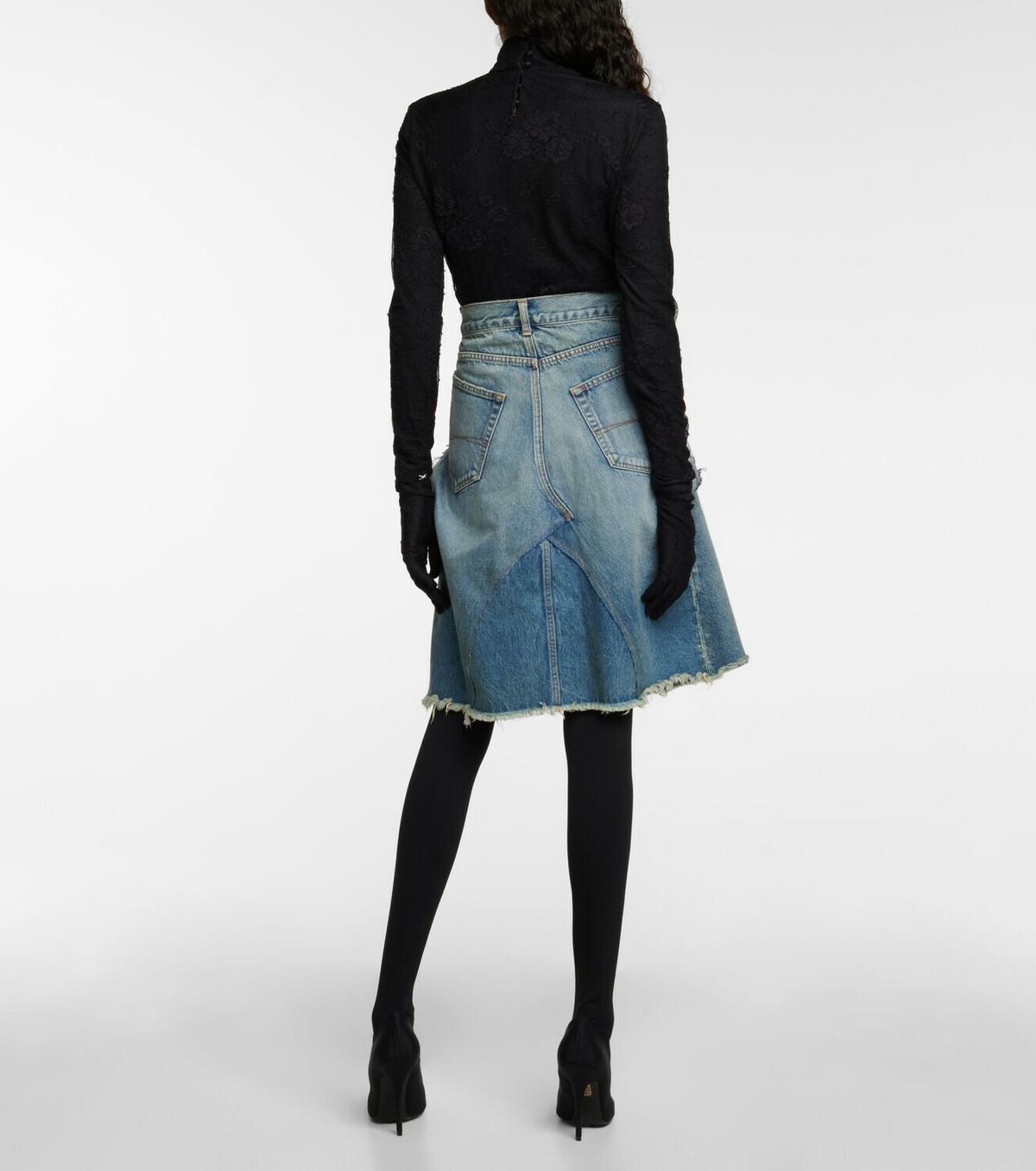 Balenciaga - Pants off-shoulder denim top Balenciaga