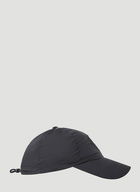 Compass Patch Drawstring Baseball Cap in Black