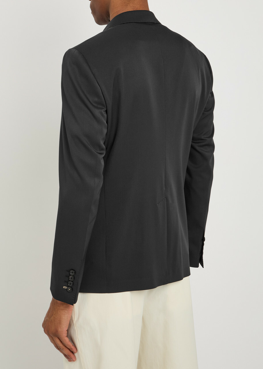 Dolce & Gabbana Tela Lana Stretch-wool Blazer Black