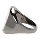 Alexander McQueen Gunmetal Skull Tag Ring