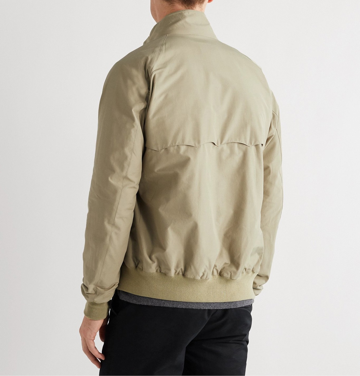 Cotton Blend Harrington Jacket