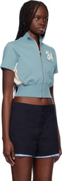AMBUSH Blue Cropped Zip T-shirt