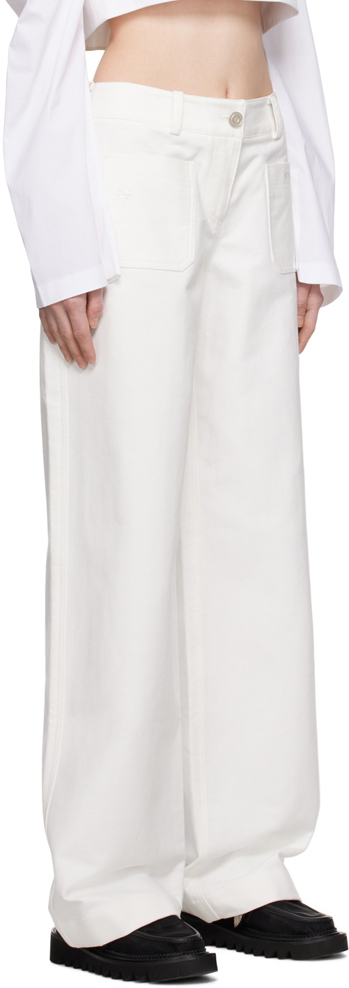 MINJUKIM White Low-Rise Trousers