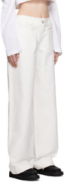 MINJUKIM White Low-Rise Trousers