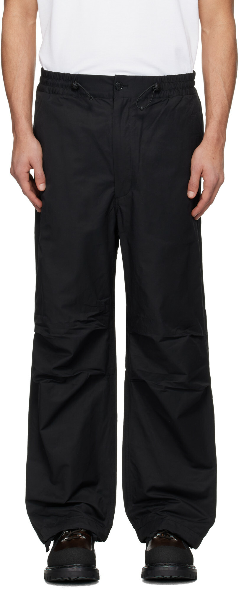 nanamica Black OOAL Nylon Twill Deck Trousers