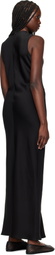 AMI Paris Black Straight Maxi Dress