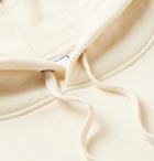 AMI - Eiffel Tower Appliquéd Fleece-Back Cotton-Blend Jersey Hoodie - Neutrals