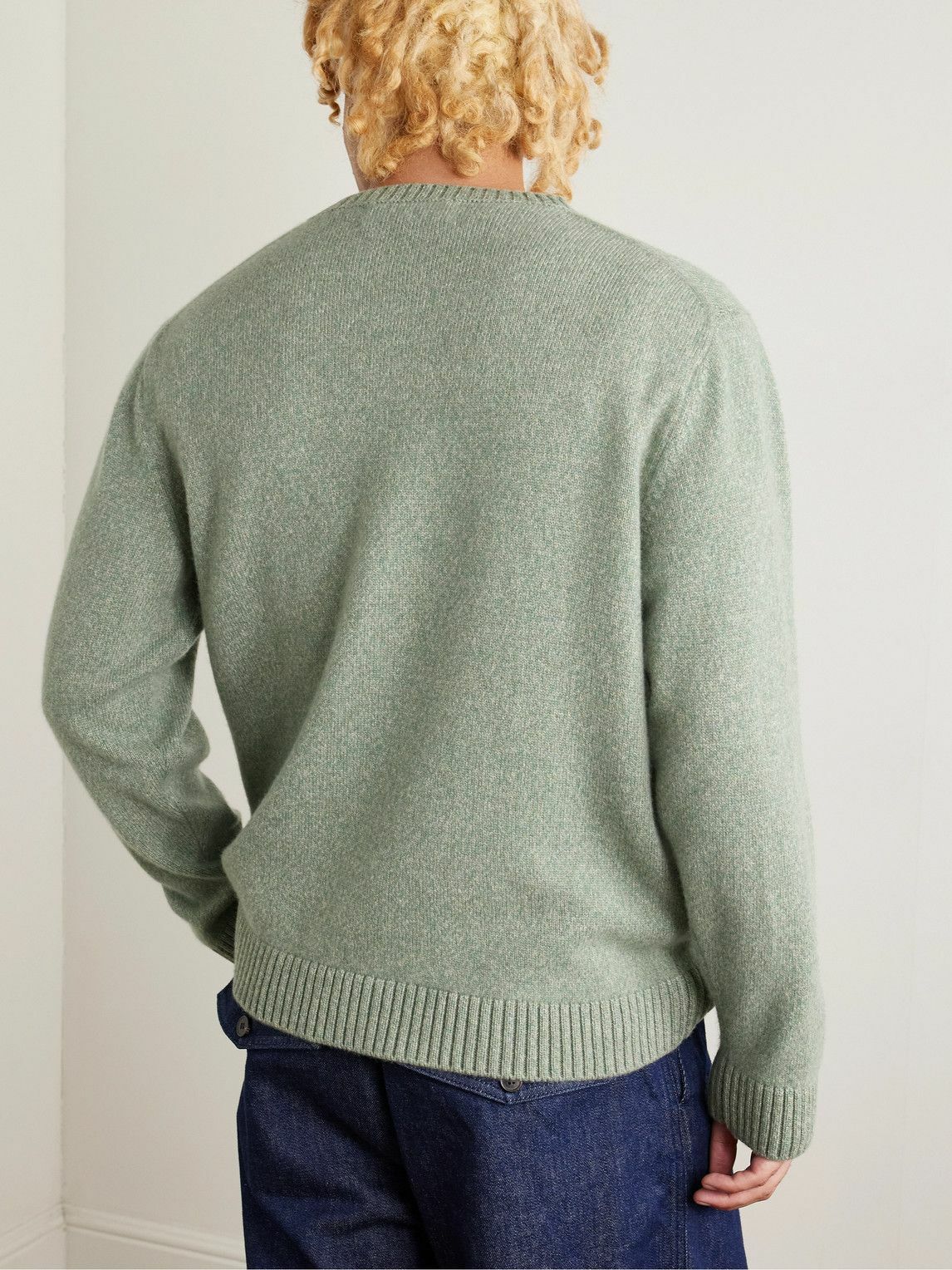The Elder Statesman - Racing Cashmere Sweater - Green The Elder
