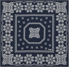 Drake's Navy Traditional Print Silk Bandana