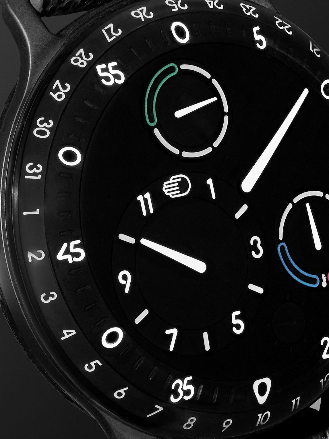 Ressence - Type 3 BB2 Automatic 44mm Titanium and Woven Watch, Ref. No. TYPE 3 BB2