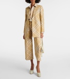 Burberry Burberry Check wool wide-leg pants