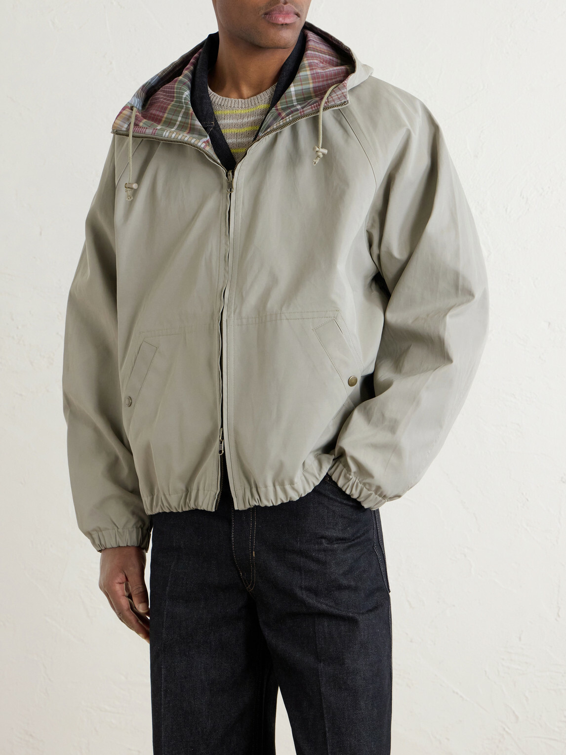 Aimé Leon Dore - Reversible Checked Shell Windbreaker Jacket - Brown