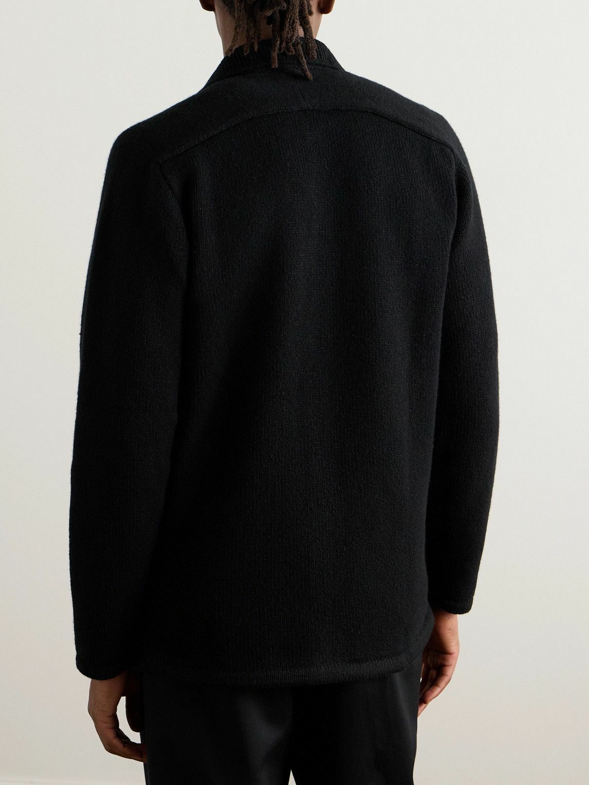 Inis Meáin - Carpenter's Merino Wool and Cashmere-Blend Cardigan - Black