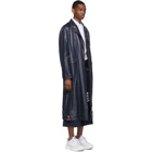 Thom Browne Navy Unconstructed Chesterfield Coat