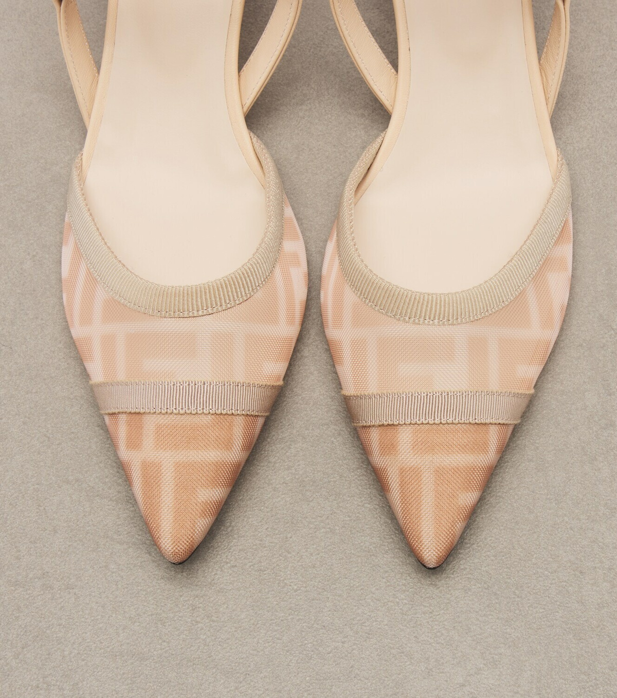 Fendi Colibrì mesh slingback pumps