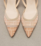 Fendi Colibrì mesh slingback pumps