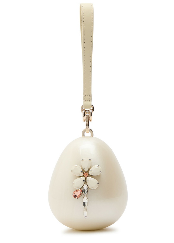 Photo: Simone Rocha Pearl Micro Egg Embellished Acrylic Cross-body bag - One Size