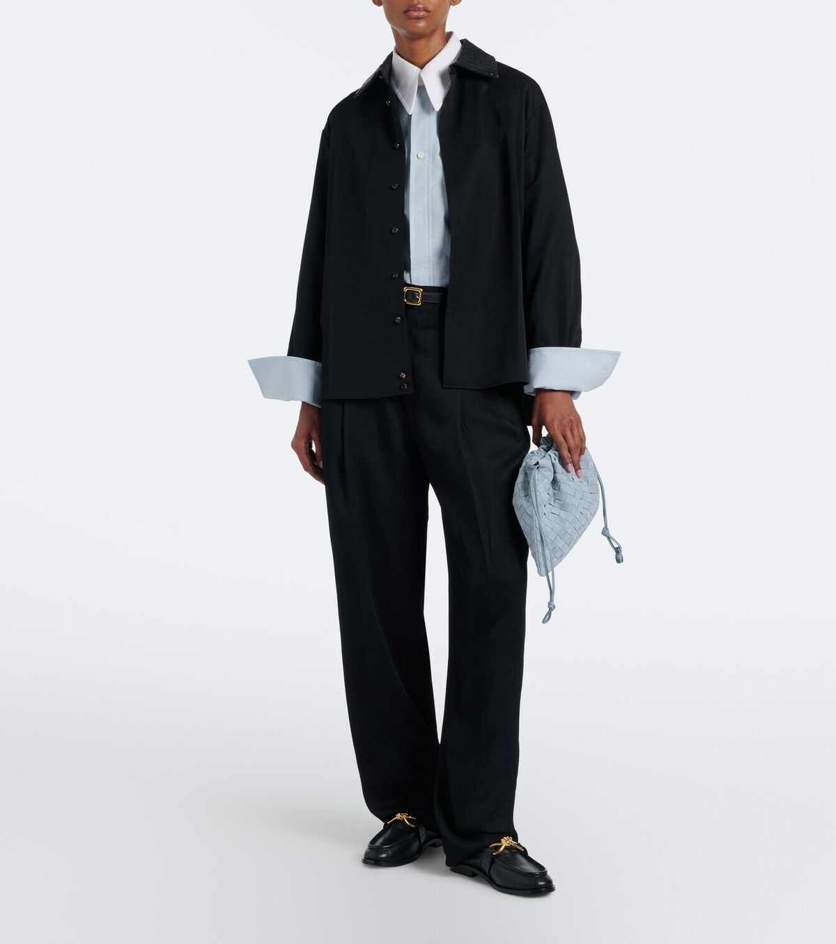 Bottega Veneta Dustbag Intrecciato Small suede pouch