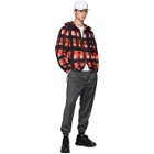 Alexander McQueen Black and Red Painted Check Jacket