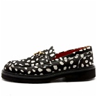 Soulland Men's x VINNY's Palace Loafer in Black/White Spotted Pony