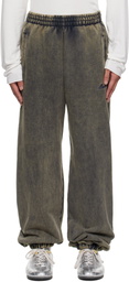 We11done Gray Teddy ID Jogger Sweatpants