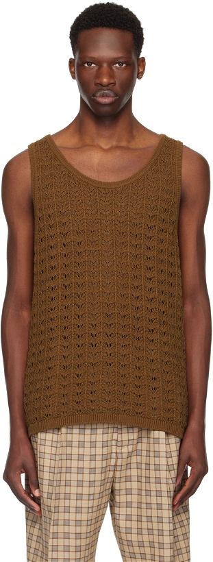 Photo: CMMN SWDN Brown Cray Tank Top