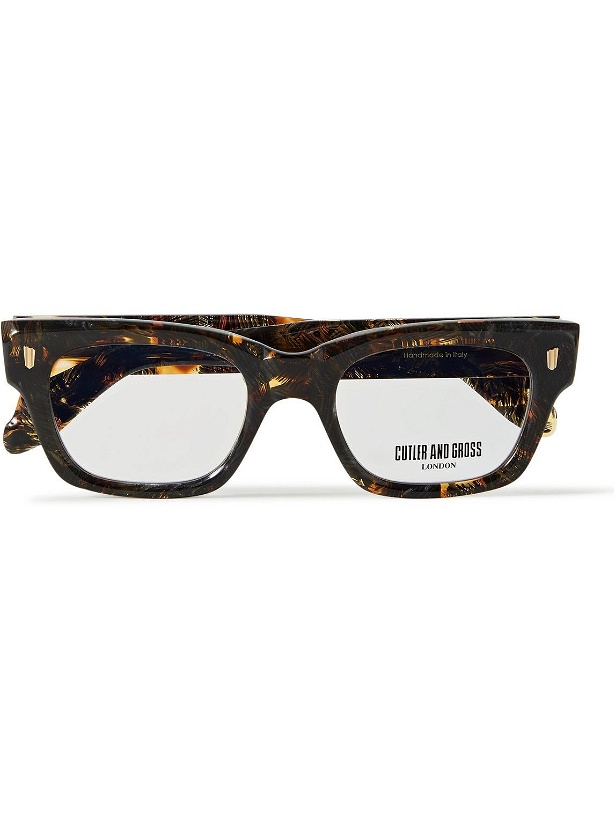 Photo: Cutler and Gross - 1391 Square-Frame Tortoiseshell Acetate Optical Glasses