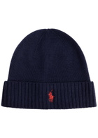 Polo Ralph Lauren Logo-embroidered Wool Beanie - Navy - One Size