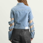 Coperni Women's Spiral Denim Jacket in Blue Light