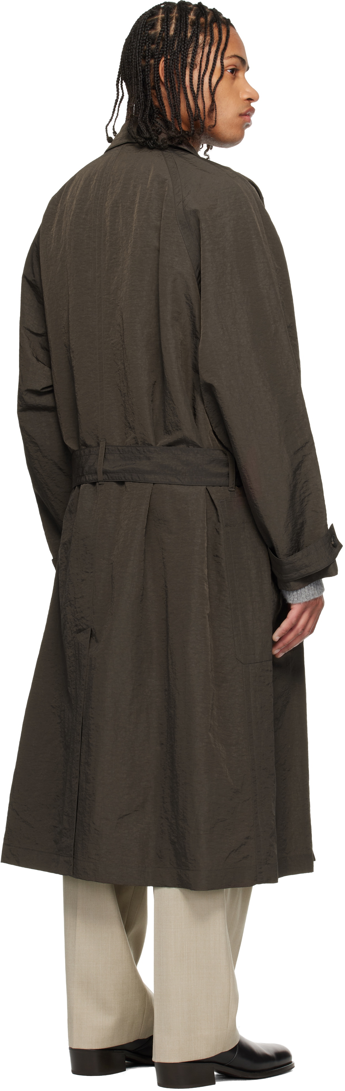 LE17SEPTEMBRE Brown Crisp Raglan Trench Coat