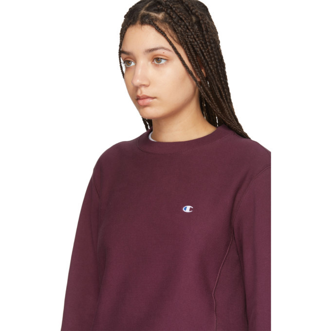 Burgundy champion hot sale crewneck sweatshirt