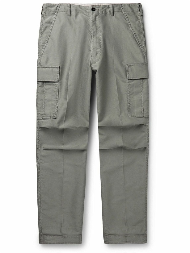 Photo: TOM FORD - Straight-Leg Cotton Cargo Trousers - Green
