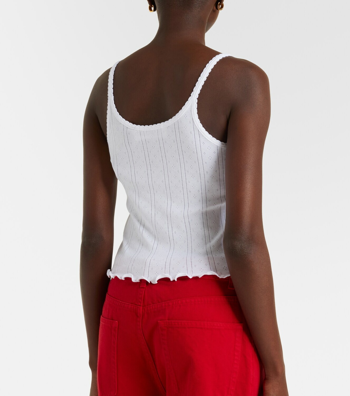 Róhe Pointelle cotton tank top