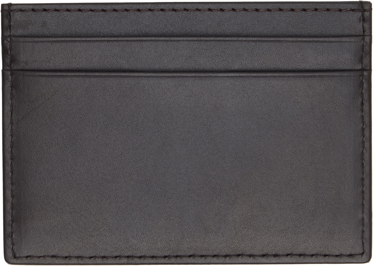 BOSS Black Logo Stamp Leather Card Holder