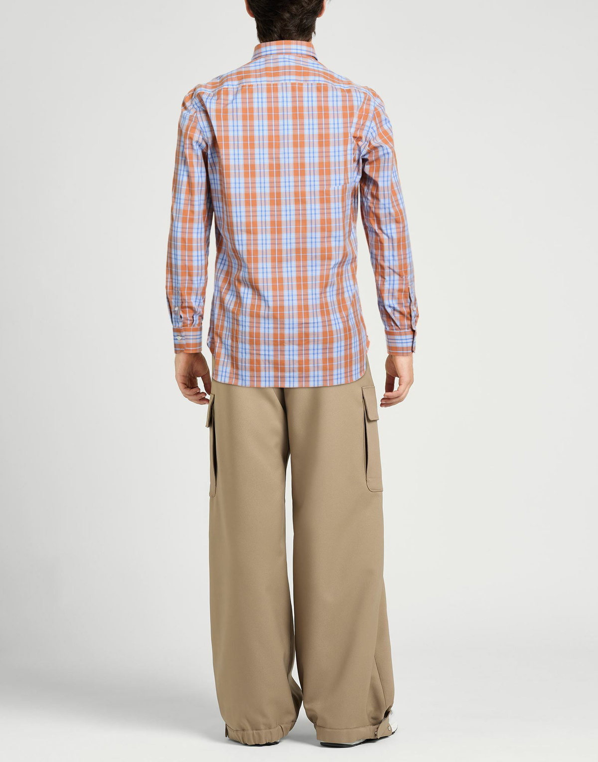 Isaia Mens Shirt in Rust